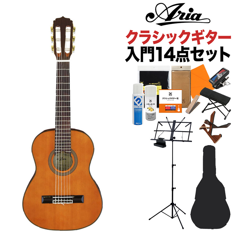 ARIA A-20-48 クラシックギター初心者14点セット ミニクラシックギター 