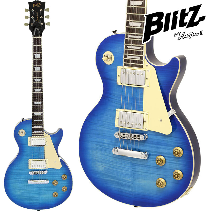 Blitz by AriaProII BLP-450 SBL レスポールスタンダード シースルーブルー エレキギター 【ブリッツ】