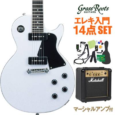 GrassRoots G-LS-57 BLD エレキギター初心者14点セット【マーシャルアンプ付き】 レスポールスペシャル ブロンド グラスルーツ GLS57