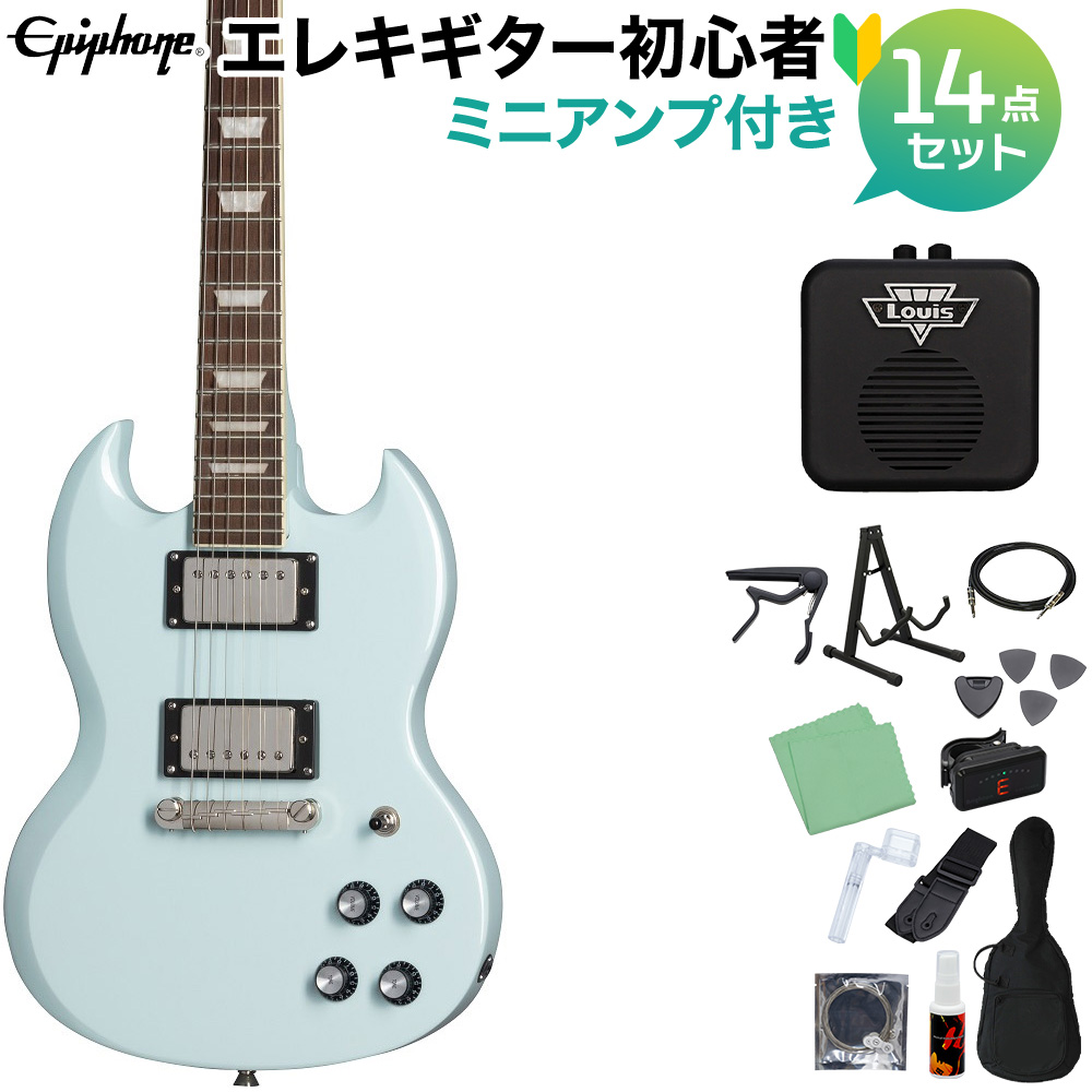 低価即納Epiphone エレキギターPower Players SG Ice Blue ギター