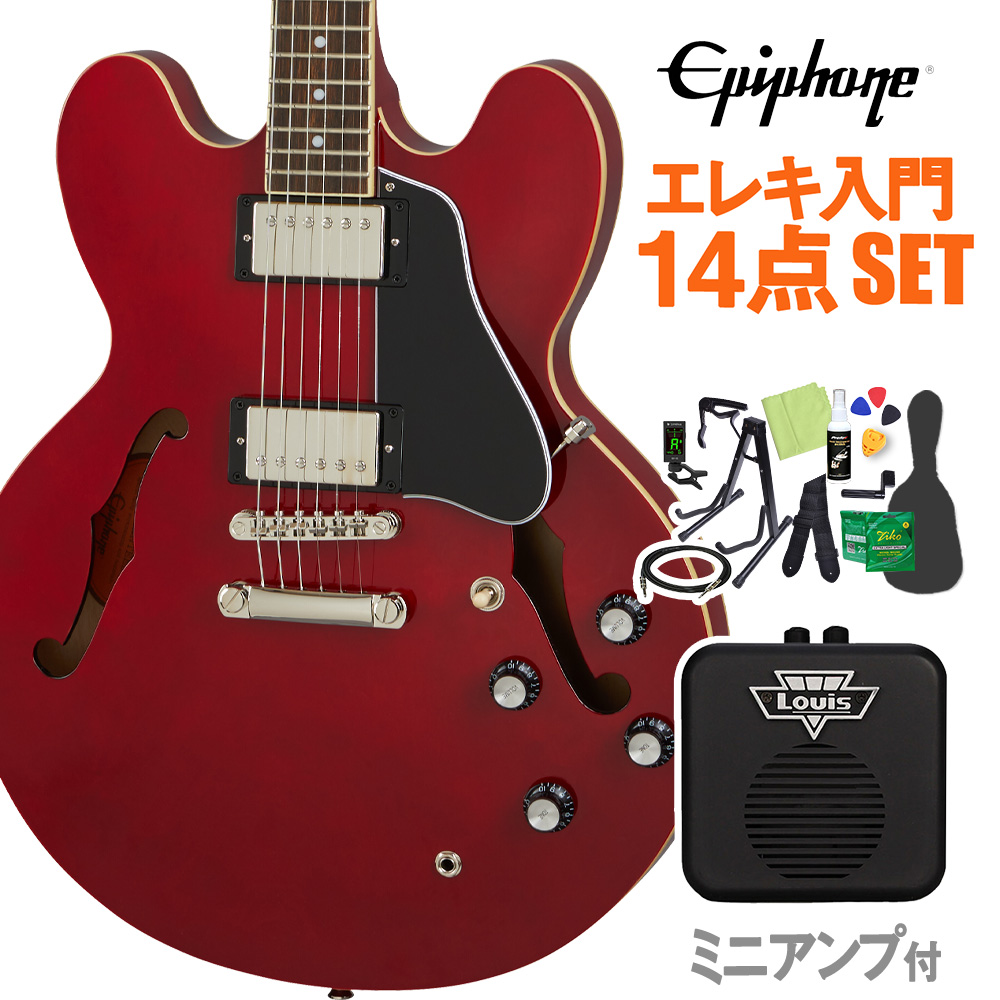 Epiphone ES-335 CH エレキギター初心者14点セット【ミニアンプ付き 