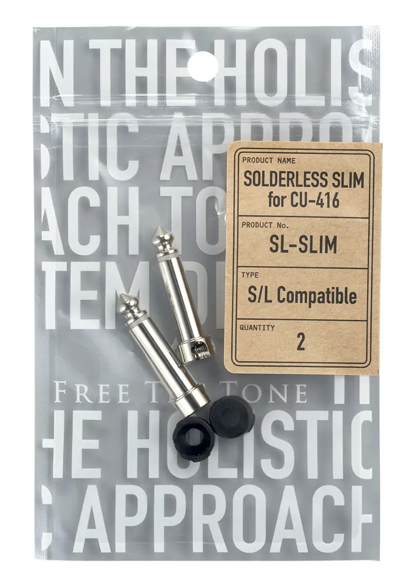 FREE THE TONE SL-SLIM-2P ソルダーレスプラグ 世界最小6.5mm厚プラグキャップ CU-416ケーブル用 パッチケーブル  【フリーザトーン】
