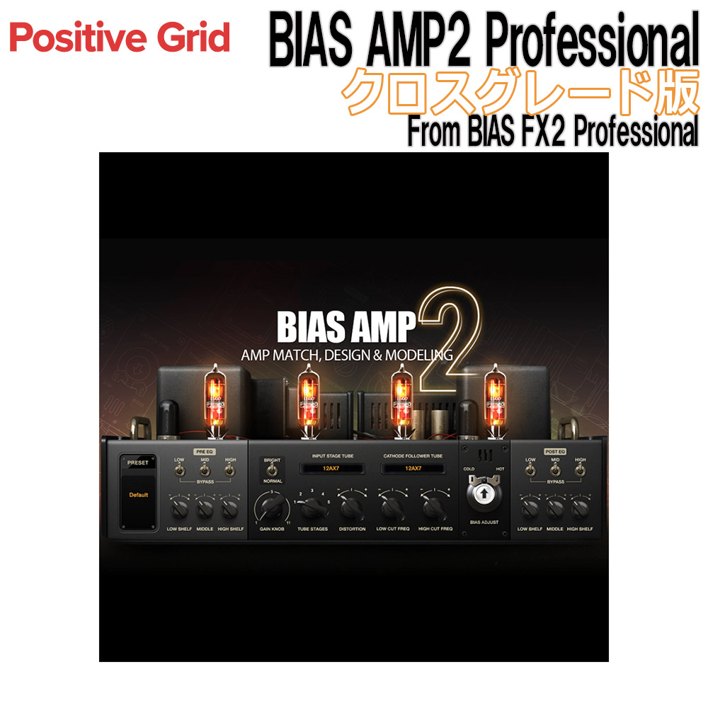 [特価 2023/11/17迄] Positive Grid BIAS AMP2 Professional クロスグレード版 From BIAS  FX2 Professional ポジティブグリッド [メール納品 代引き不可]