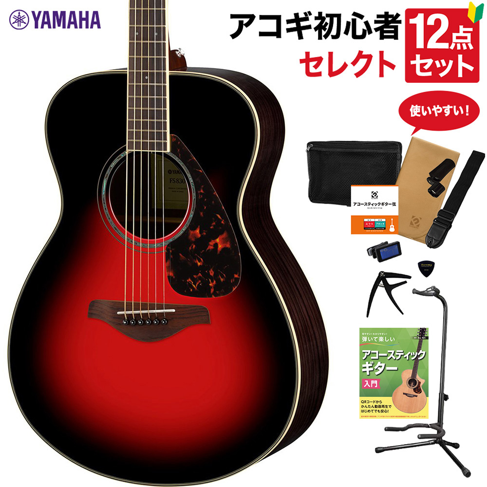 YAMAHA FS830 DSR アコースティックギター セレクト12点セット 初心者