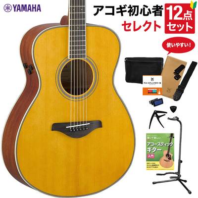 YAMAHA FS-TA VT アコースティックギター 教本付きセレクト12点セット 初心者セット 生音リバーブ エレアコ ヤマハ 