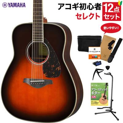 YAMAHA FS830 TBS アコースティックギター 教本付きセレクト12点セット 