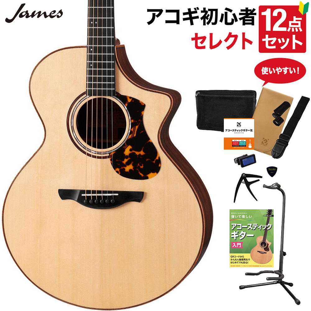 James J-900/C NAT アコースティックギター 教本付きセレクト12点 