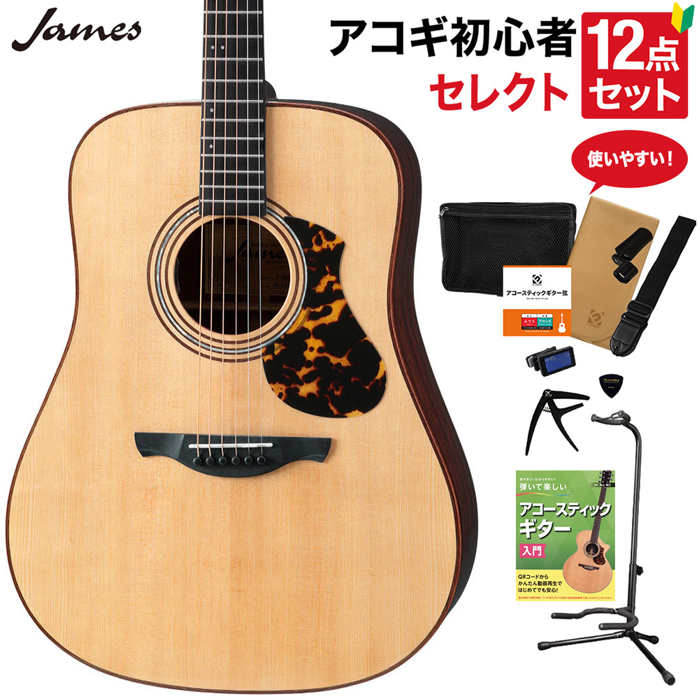 James J-900/L NAT アコースティックギター 教本付きセレクト12点 ...
