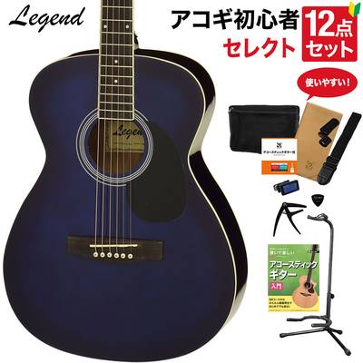 LEGEND FG-15 BLS アコースティックギター 教本付きセレクト12点セット