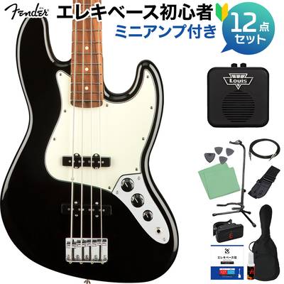 Fender Player Jazz Bass Black ベース初心者12点セット 【ミニアンプ