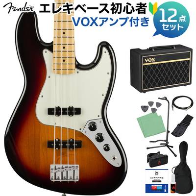 Fender Player Jazz Bass Black ベース初心者12点セット 【VOXアンプ付