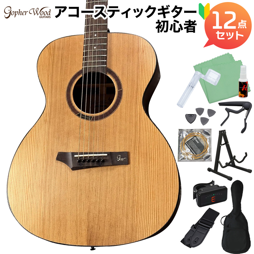 Gopher Wood Guitars i210R アコースティックギター初心者12点セット
