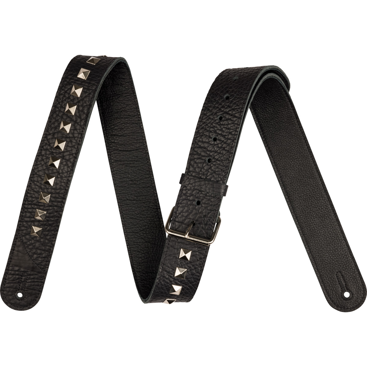 Jackson Metal Stud Leather Strap Black 2.5 ギターストラップ