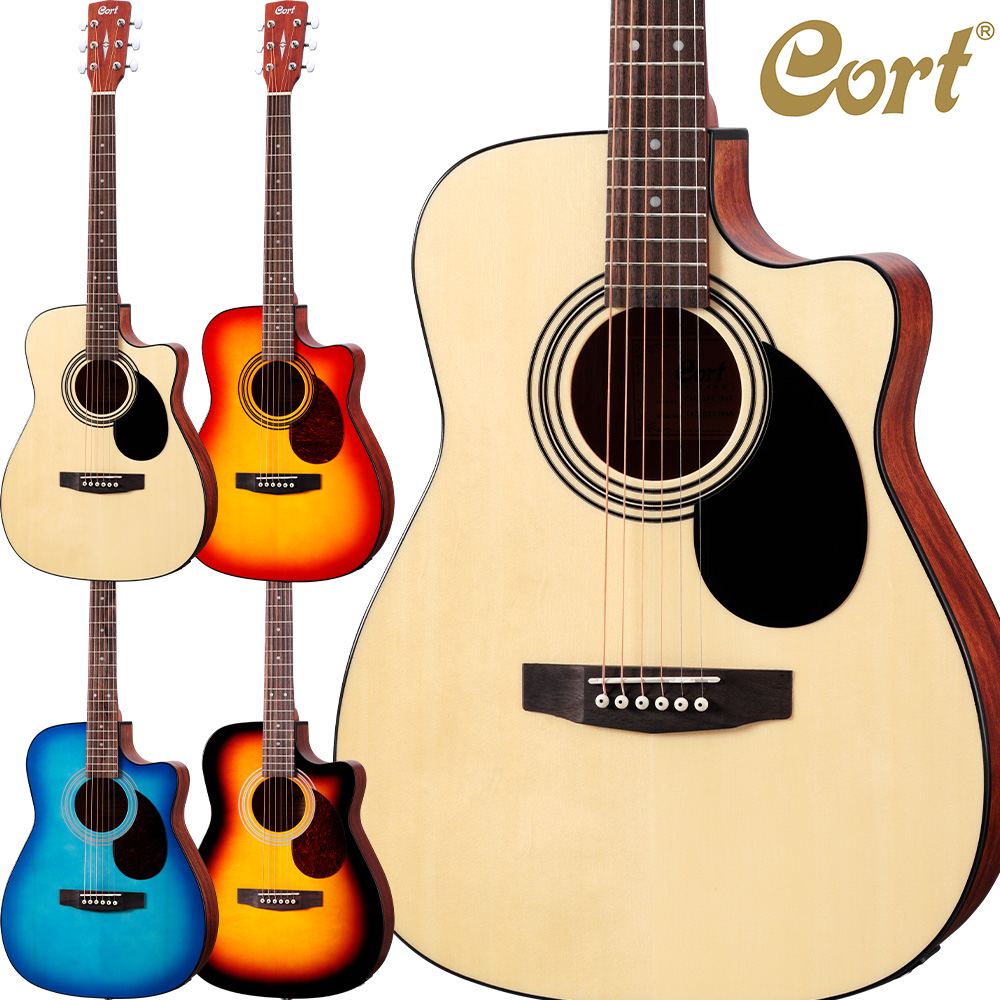 選べる4色アコースティックギター カッタウェイタイプ (ブラック