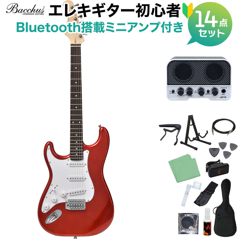 Bacchus BST-1R-LH CAR エレキギター初心者14点セット 【Bluetooth搭載