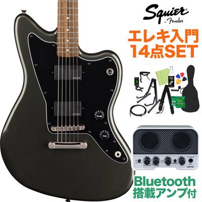 Squier by Fender Contemporary Active Jazzmaster HH ST Graphite Metallic エレキギター初心者14点セット【Bluetooth搭載ミニアンプ付き】 ジャズマスター スクワイヤー / スクワイア 