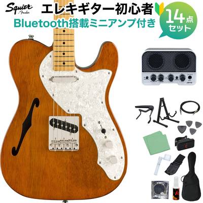 Squier by Fender Classic Vibe ’60s Telecaster Thinline Maple Fingerboard Natural エレキギター初心者14点セット【Bluetooth搭載ミニアンプ付き】 テレキャスター スクワイヤー / スクワイア 