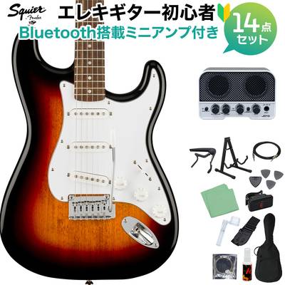 Squier by Fender Affinity Series Stratocaster LRL WPG 3TS エレキギター初心者14点セット【Bluetooth搭載ミニアンプ付き】 ストラトキャスター スクワイヤー / スクワイア 