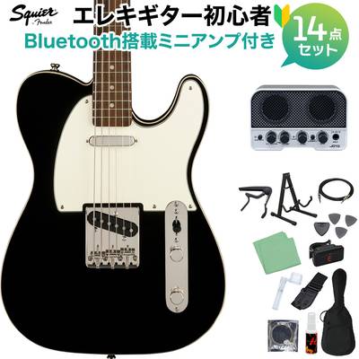 Squier by Fender Classic Vibe Baritone Custom Telecaster BLK エレキギター初心者14点セット【Bluetooth搭載ミニアンプ付き】 テレキャスター スクワイヤー / スクワイア 