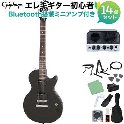 Epiphone Les Paul Special VE Vintage Worn Ebony エレキギター初心者14点セット 【Bluetooth搭載ミニアンプ付き】 レスポール エピフォン 