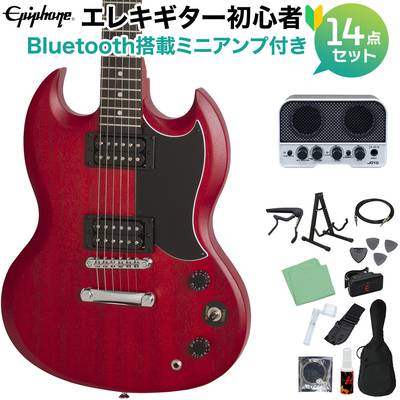 Epiphone SG Special Vintage Edition Vintage Worn Cherry エレキギター初心者14点セット 【Bluetooth搭載ミニアンプ付き】 エピフォン 