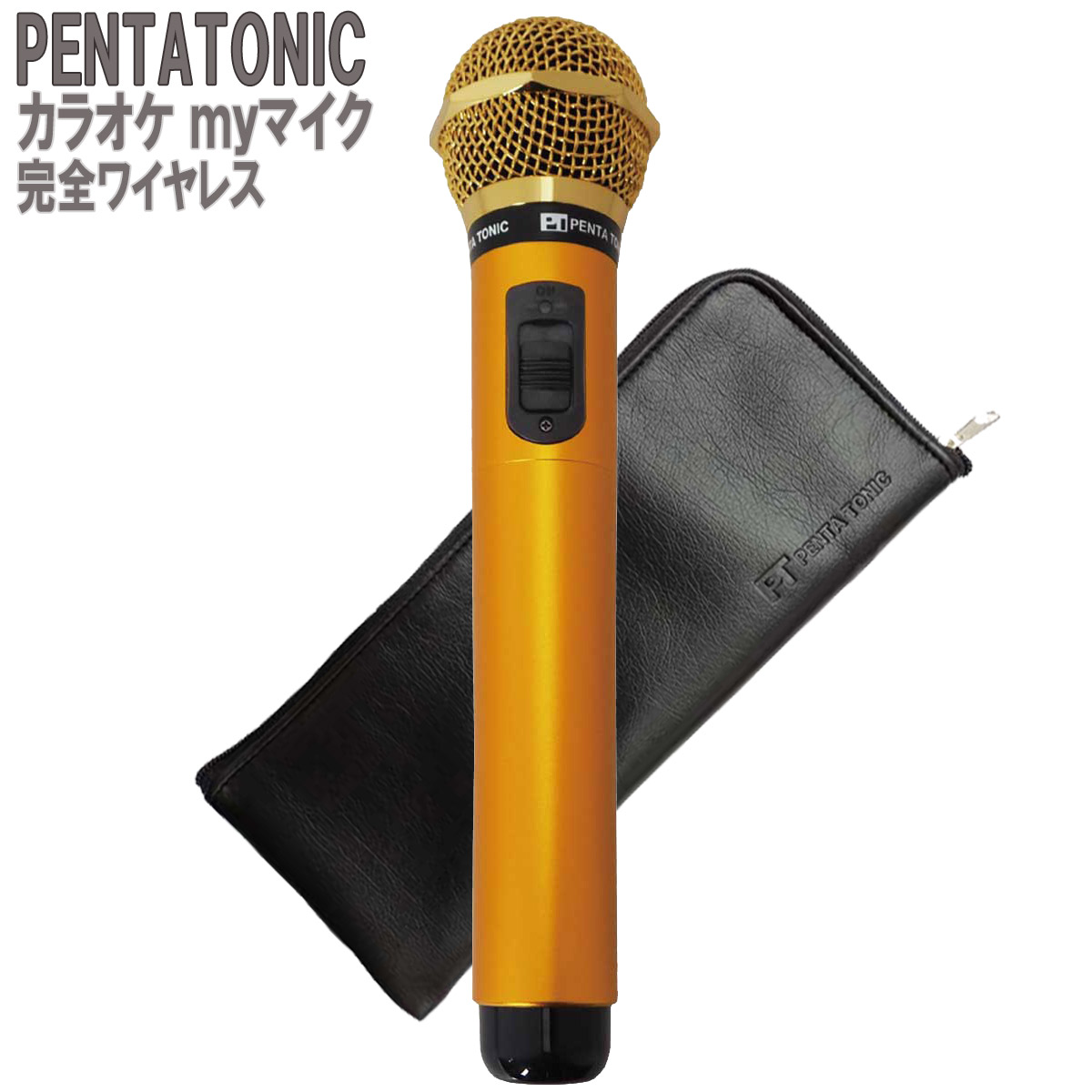 PENTATONIC GTM-150 ゴールド カラオケマイマイク ポーチセット 