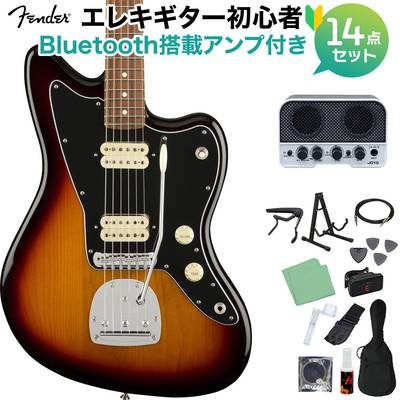 Fender Player Jazzmaster, Pau Ferro Fingerboard, 3-Color Sunburst エレキギター初心者14点セット【Bluetooth搭載ミニアンプ付き】 ジャズマスター フェンダー プレイヤー