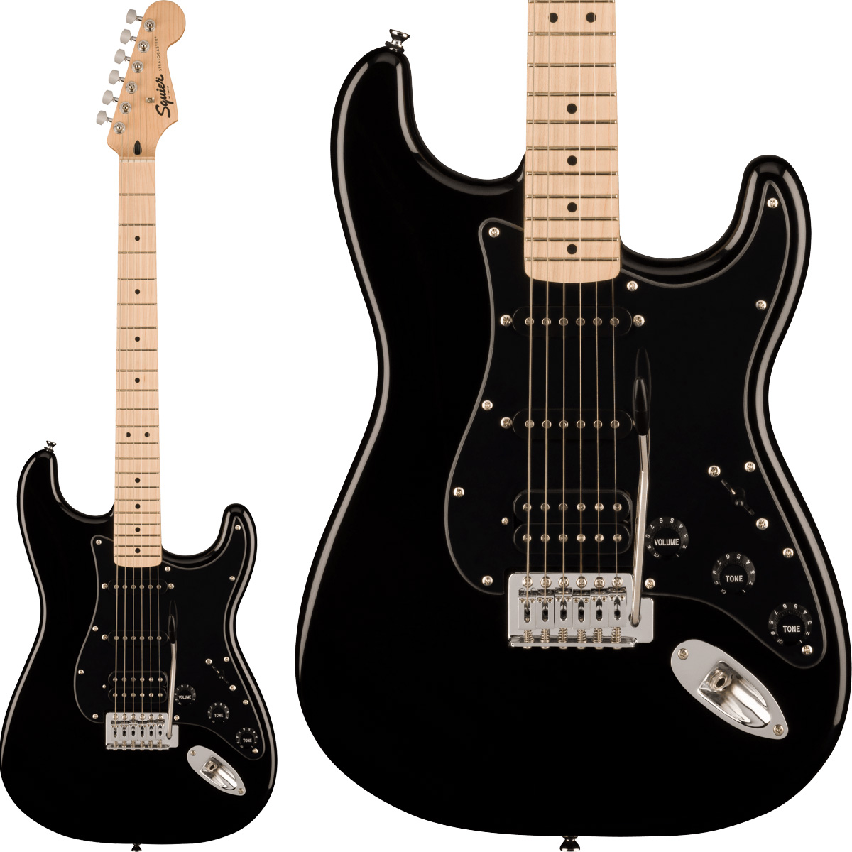 Squier by Fender SONIC STRATOCASTER HSS Maple Fingerboard Black 