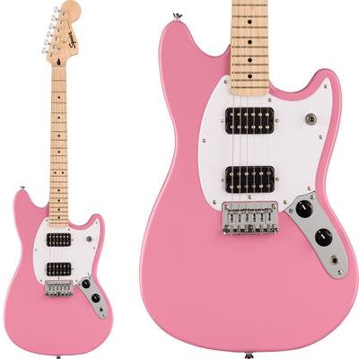 Squier by Fender SONIC MUSTANG HH Maple Fingerboard White Pickguard Flash Pink エレキギター ムスタング ショートスケール スクワイヤー / スクワイア ソニック