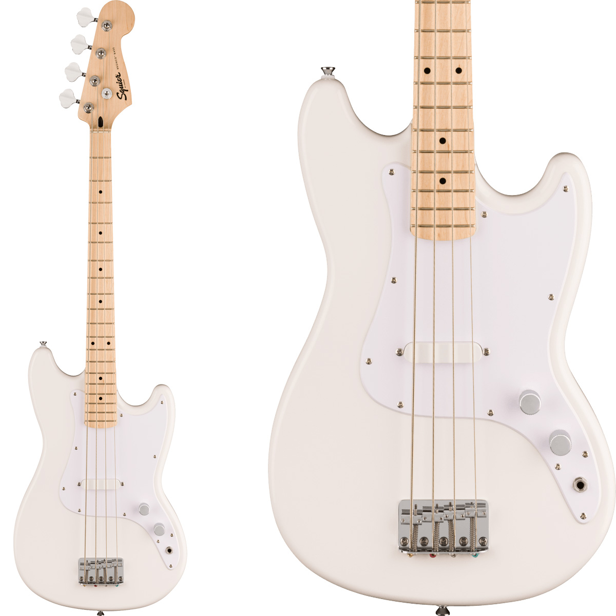 Squier by Fender SONIC BRONCO BASS Maple Fingerboard White ...