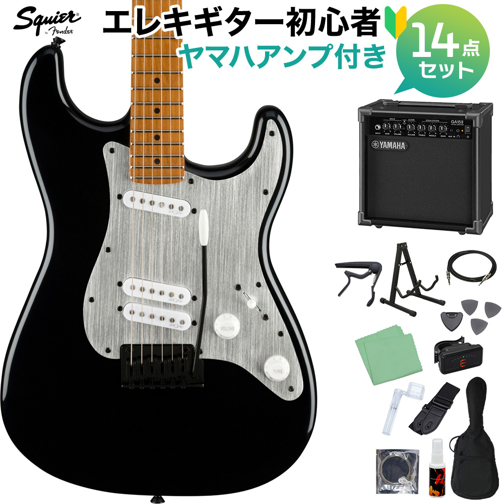 Squier by Fender スクワイヤー / スクワイア Contemporary Stratocaster Special Black エレキギター初心者14点セット【ヤマハアンプ付