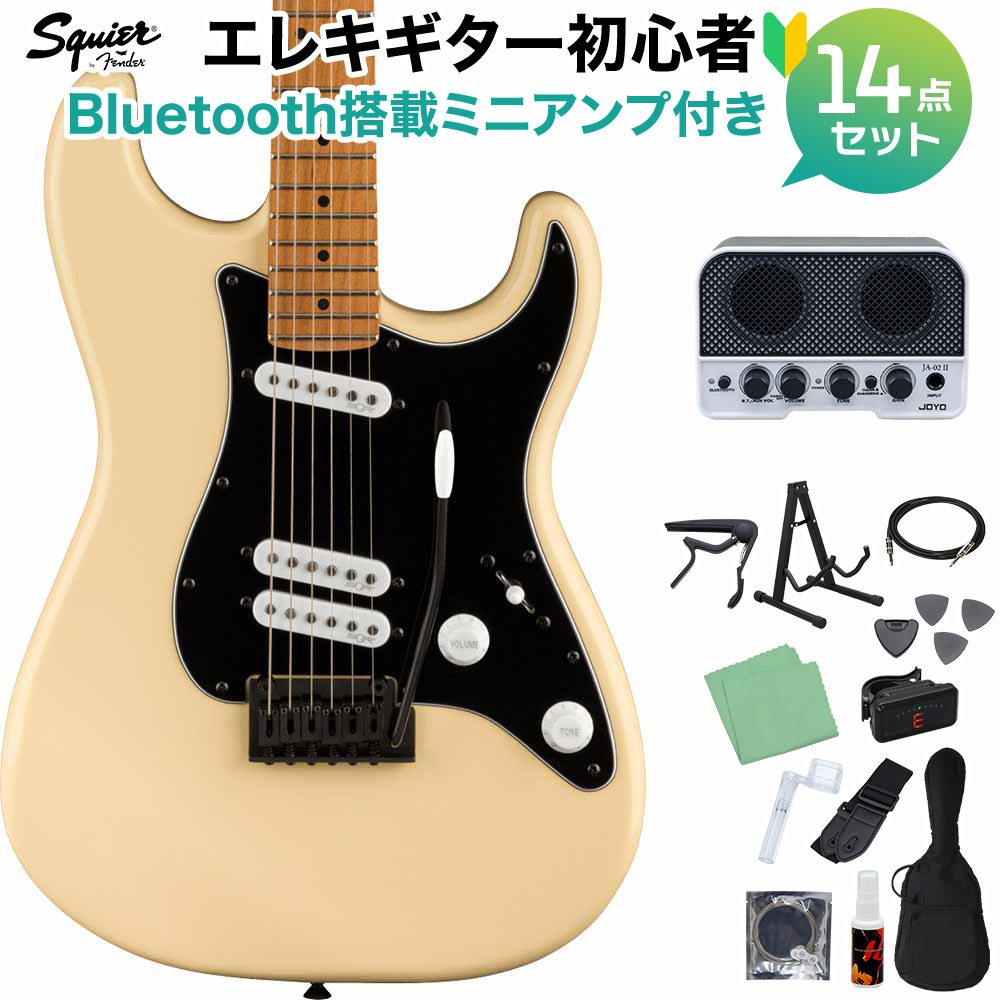 Squier by Fender スクワイヤー / スクワイア FSR Contemporary Stratocaster Special Vintage White エレキギター初心者14点セット【Blu