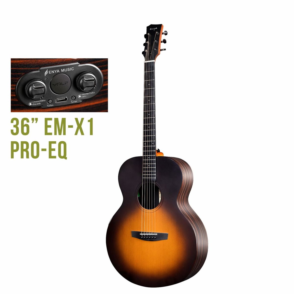 ENYA EM-X1 PRO EQ SB ミニエレアコ 生音エフェクト リバーブ アコースティックギター エンヤ