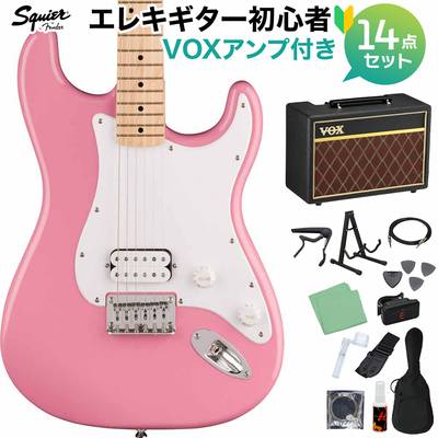 Squier by Fender SONIC STRATOCASTER HT Flash Pink エレキギター初心者14点セット【VOXアンプ付き】 ストラトキャスター ハードテイル 1PU スクワイヤー / スクワイア 