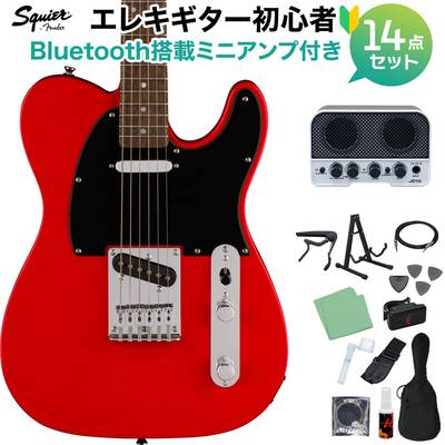 Squier by Fender SONIC TELECASTER Torino Red エレキギター初心者14点セット【Bluetooth搭載ミニアンプ付き】 テレキャスター スクワイヤー / スクワイア 