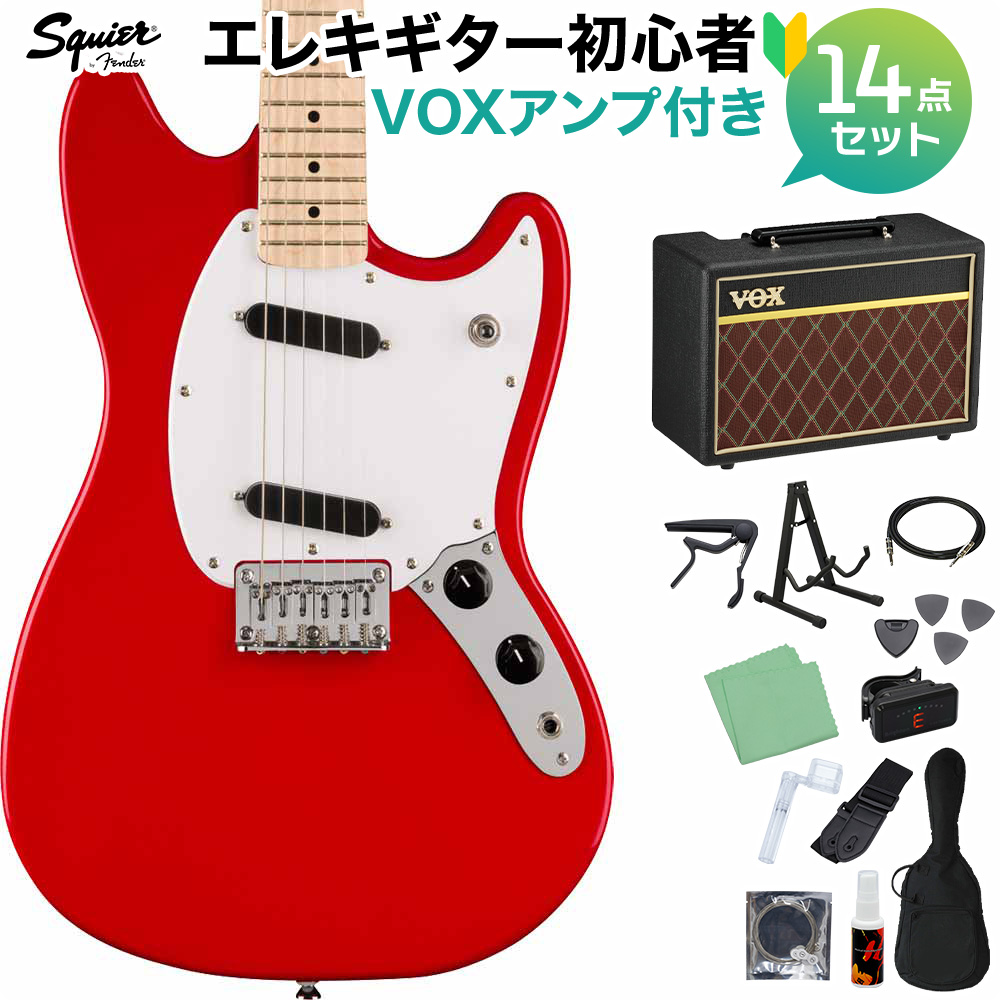 Squier by Fender SONIC MUSTANG Torino Red エレキギター初心者14点 ...