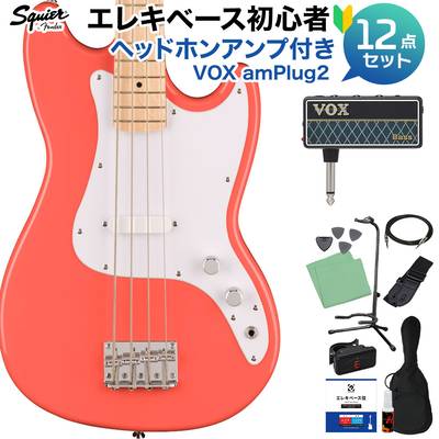 Squier by Fender SONIC BRONCO BASS Tahitian Coral ベース初心者12点 ...