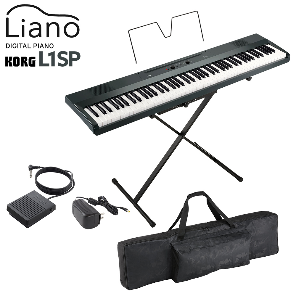 KORG コルグ キーボード 電子ピアノ 88鍵盤 L1SP MG メタリックグレイ ケースセット Liano
