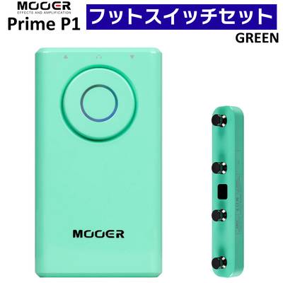 MOOER Prime P1 GREEN + GWF4 フットスイッチセット 超小型マルチエフェクター エレキギター・ベース・エレアコ対応 ムーア 