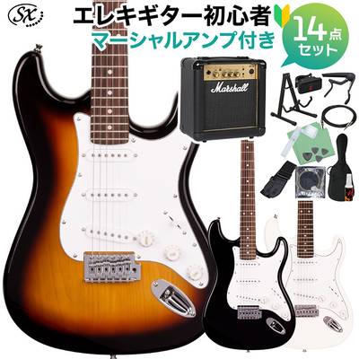 SX ED1 エレキギター初心者14点セット【マーシャルアンプ付き