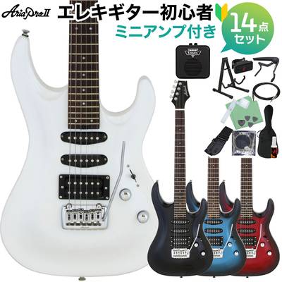 AriaProII MAC-STD エレキギター初心者14点セット【ミニアンプ
