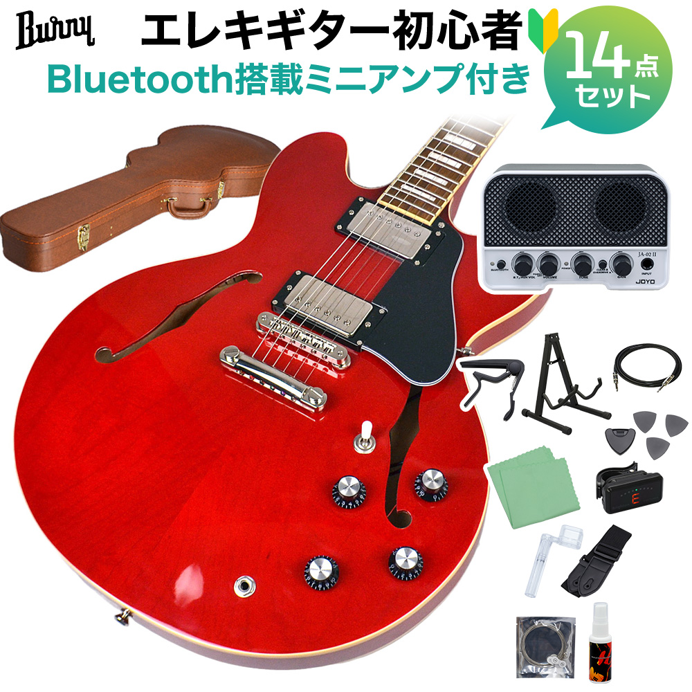 ☆Burny SRSA65 Cherry セミアコ □ハードケース付 - エレキギター
