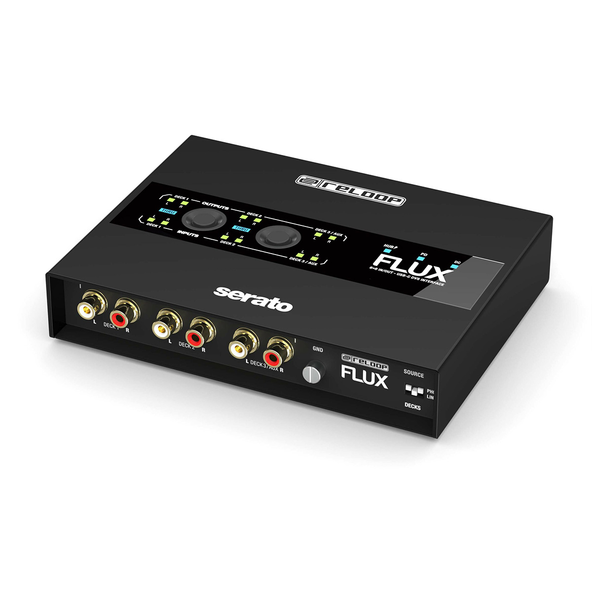 Reloop Flux | Serato DJ Pro対応の6×6 IN/OUT USB-C DVS