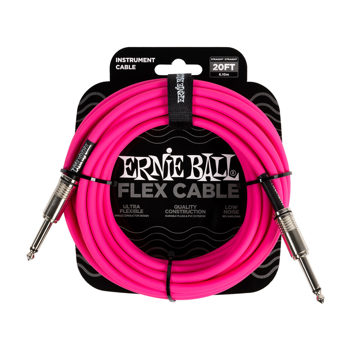ERNiE BALL FLEX CABLE 20' SS PK フレックスケーブル 約6m ピンク アーニーボール P06418