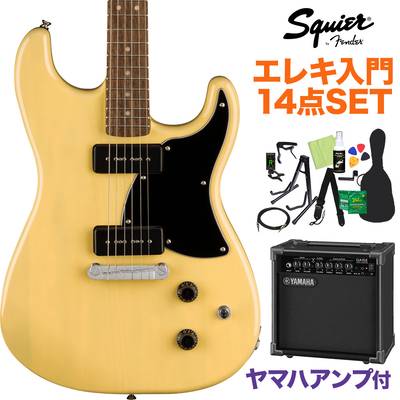 Squier by Fender Paranormal Strat-O-Sonic Vintage Blonde エレキギター初心者14点セット 【ヤマハアンプ付き】 ストラトソニック スクワイヤー / スクワイア 