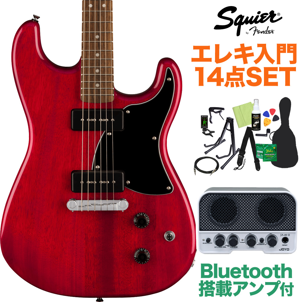 Squier by Fender Paranormal Strat-O-Sonic Crimson Red Transparent