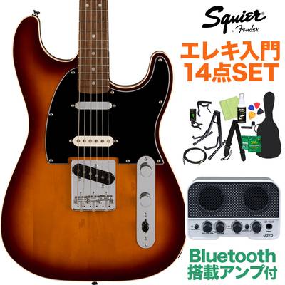 Squier by Fender Paranormal Custom Nashville Stratocaster Chocolate 2-Color Sunburst エレキギター初心者14点セット 【Bluetooth搭載ミニアンプ付き】 ストラトキャスター スクワイヤー / スクワイア 
