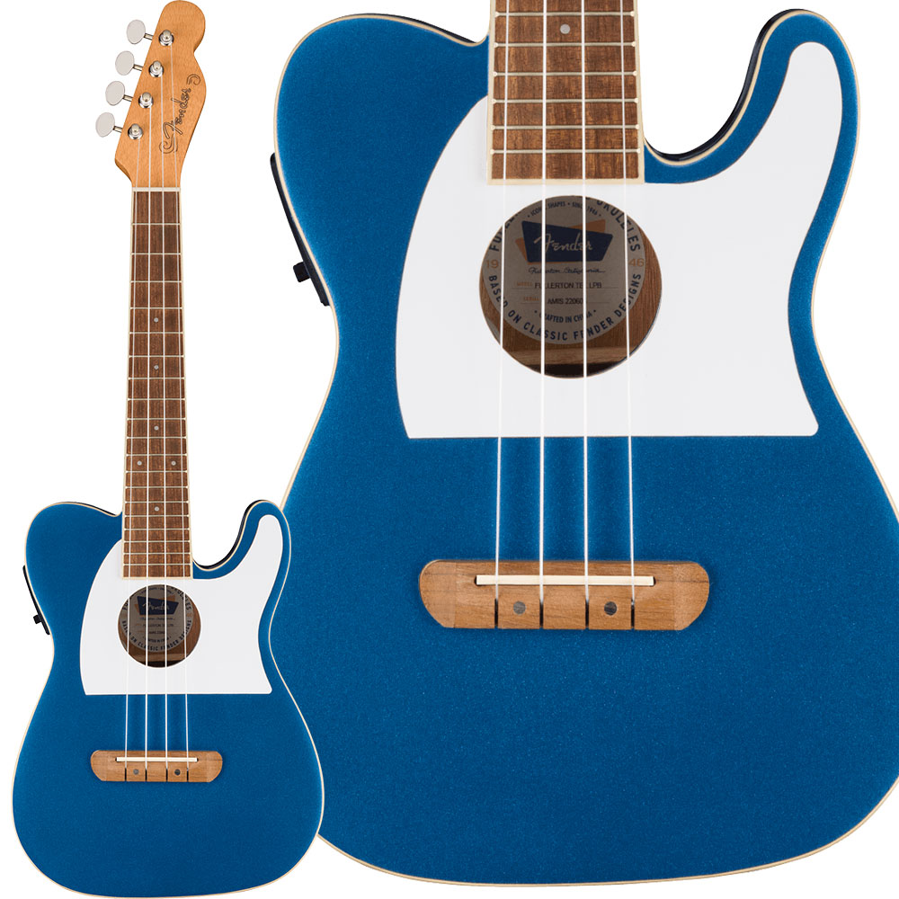 Fender / Fullerton Tele Uke Walnut Fingerboard White Pickguard Lake Placid Blue フェンダー ウクレレ