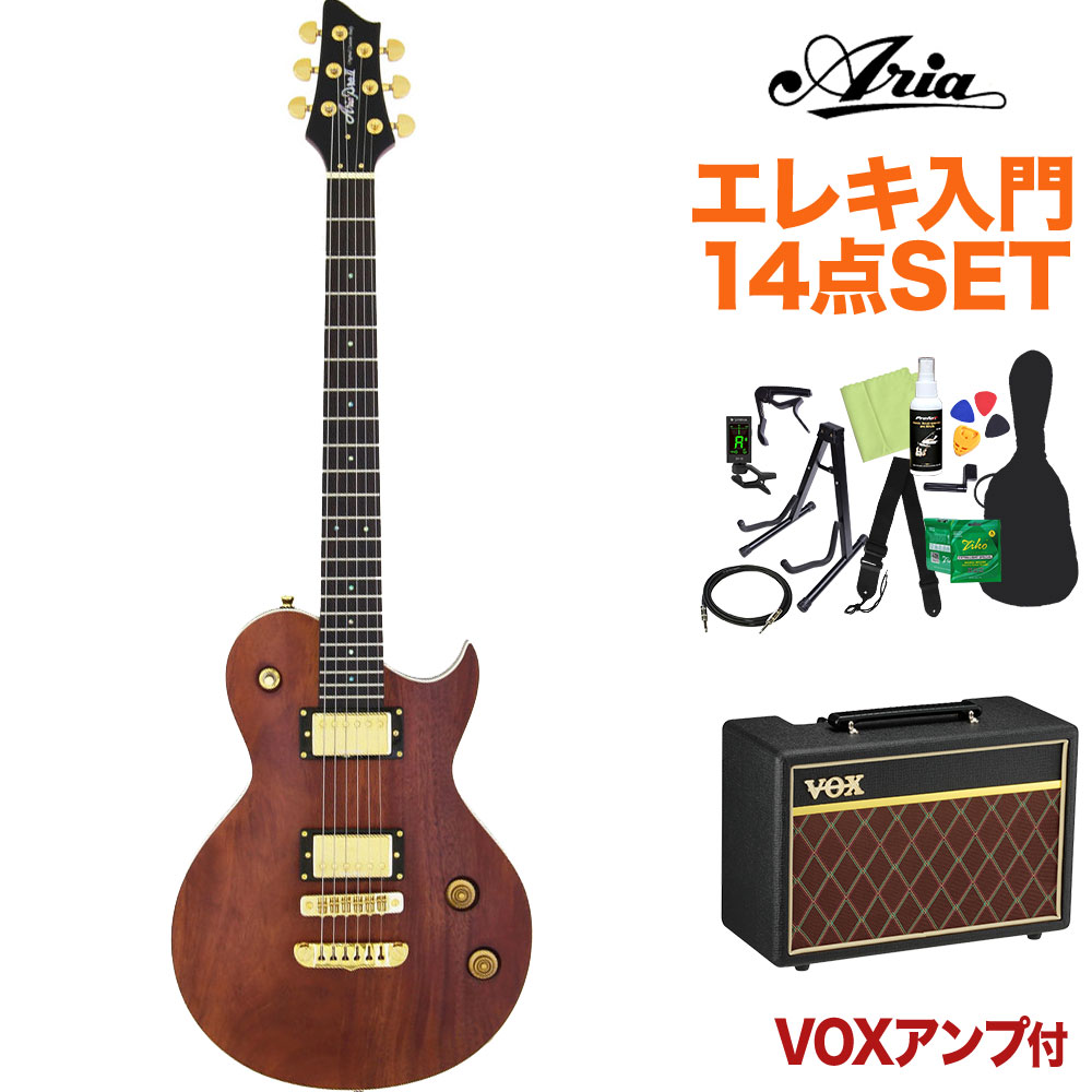 ARIA PE-MAHO2 DBR エレキギター 初心者14点セット【VOXアンプ付き