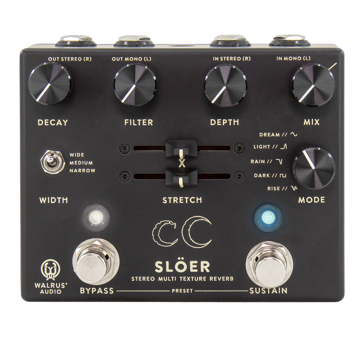 WALRUS AUDIO Sloer Stereo Ambient Reverb Black コンパクト